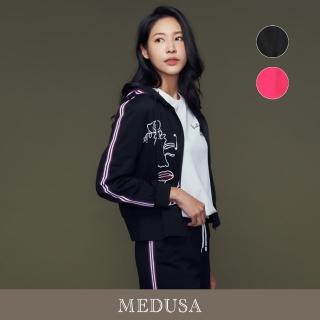 【MEDUSA 曼度莎】現貨-抽象藝術 運動連帽外套 - 2色（M-XL）｜女運動外套 連帽外套 冬新品(205-5210A)