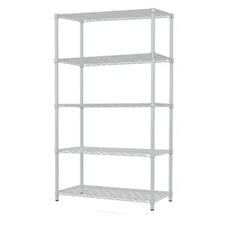 【鋼鐵人】輕型波浪五層架90*45*180 公分(烤白)