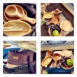 【May Shop】自然風格 戶外美學 原木餐具組 附收納包(送收納袋)