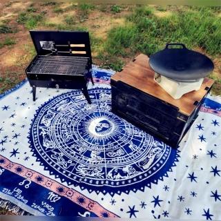 【May shop】星座雙面圖騰 野餐墊野餐布防潮墊戶外露營地墊(雙面圖騰可用)