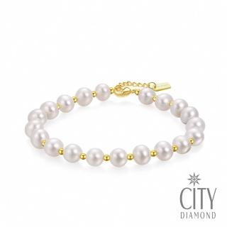 【City Diamond 引雅】天然珍珠 氣質韓風 簡約百搭 手鍊(手作設計系列)