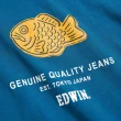 【EDWIN】男女裝 東京散策系列 鯛魚燒長袖T恤(土耳其藍)