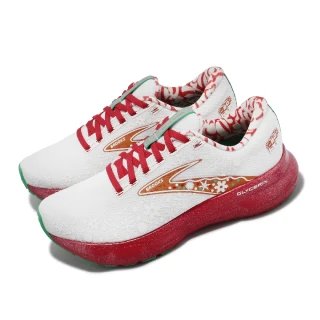 【BROOKS】慢跑鞋 Glycerin 20 白 紅 女鞋 甘油 雪花 氮氣中底 聖誕節限定版 運動鞋(1203691B683)