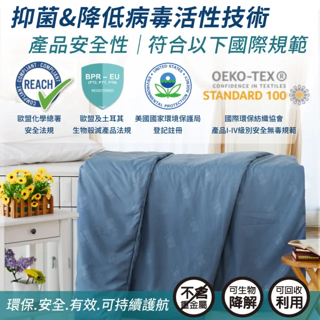 【LooCa】抗病毒防護抗菌可水洗四季被2入(★限量出清)