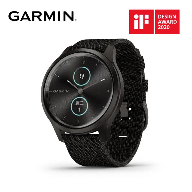 GARMIN】vivomove style 指針智慧腕錶(尼龍錶帶) - momo購物網- 好評