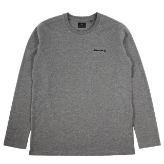 【DeveUP】『DeveUP』棉質長袖圓領LOGO-TEE(產品編號 : D02431 麻花灰 小童款)