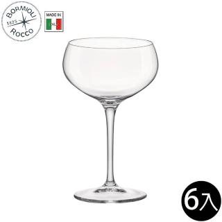 【Bormioli Rocco】無鉛水晶寬口香檳杯 305ml 6入組 Inventa系列(調酒杯 香檳杯 玻璃杯 調酒杯)