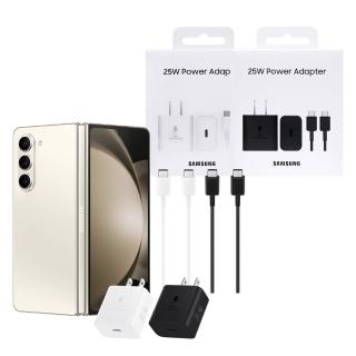 【Samsung 三星】原廠新款 25W 超級快充頭 + 雙Type C線 T2510 / 支援Z Fold6 Flip6(盒裝組)