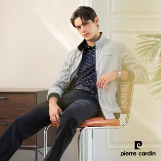 【pierre cardin 皮爾卡登】商務休閒 男款 立領薄夾克外套-灰色(5235662-95)