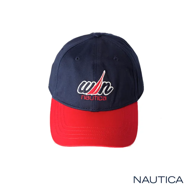 【NAUTICA】男裝 聯名款撞色拼接休閒棒球帽(深藍)