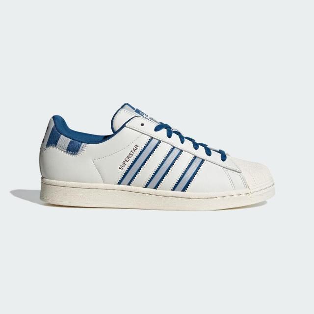 【adidas 愛迪達】Superstar 男女 休閒鞋 運動 經典 復古 Originals 貝殼頭 白藍(IE7307)