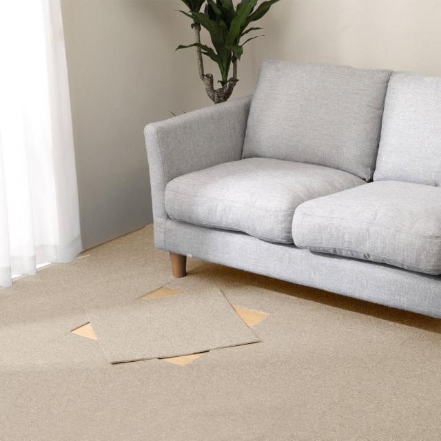 【NITORI 宜得利家居】可手洗 組合地毯 拼接地墊 50×50 BE WY001(拼接地墊 地墊)