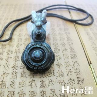 【Hera】波斯瓦納精雕如意財字總咒天眼項鍊(獨一無二)
