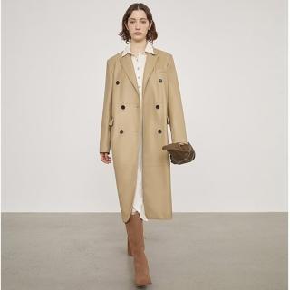 【巴黎精品】現貨+預購 皮衣外套真皮夾克(高階立裁真皮大衣女外套2色a1dp22)