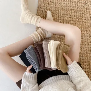 【Porabella】任選三雙 襪子 襪 素色襪 羊毛襪 加厚 女中筒襪 女襪 SOCKS