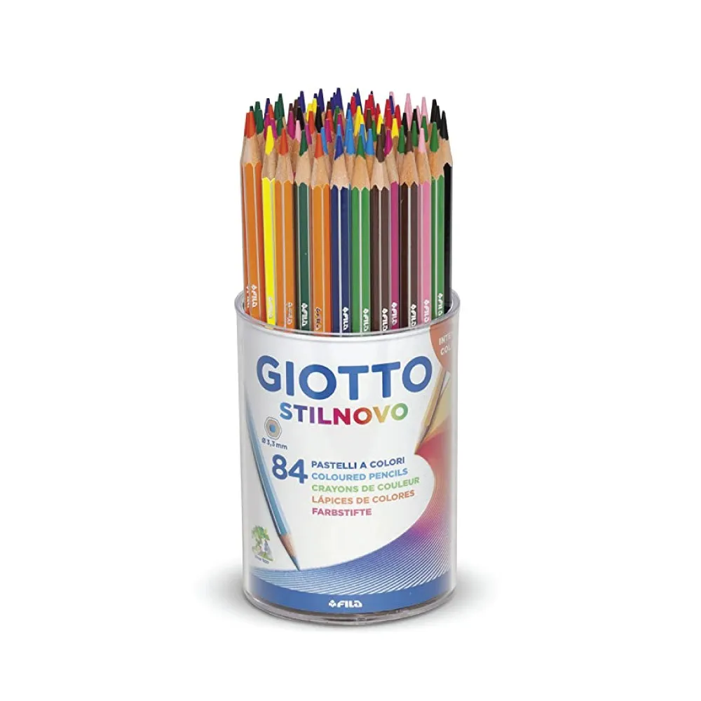 【GIOTTO】STILNOVO 學用六角彩色鉛筆(84支-附筆筒)