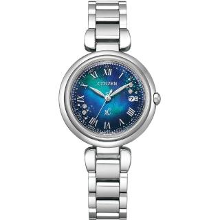 【CITIZEN 星辰】xC 限量 千彩之海 光動能鈦金屬 電波計時女錶 29MM(ES9460-61L)