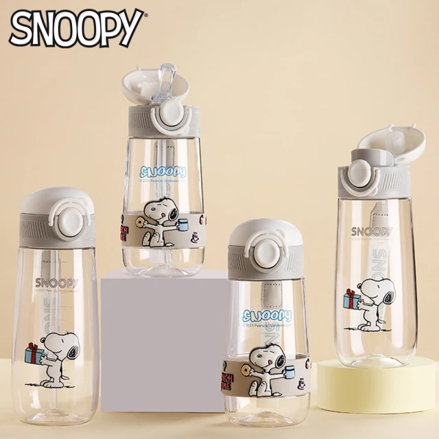 SNOOPY 史努比 史努比便攜直飲吸管水杯隨手杯水壺500ML/600ML(Tritan材質 不含雙酚A)