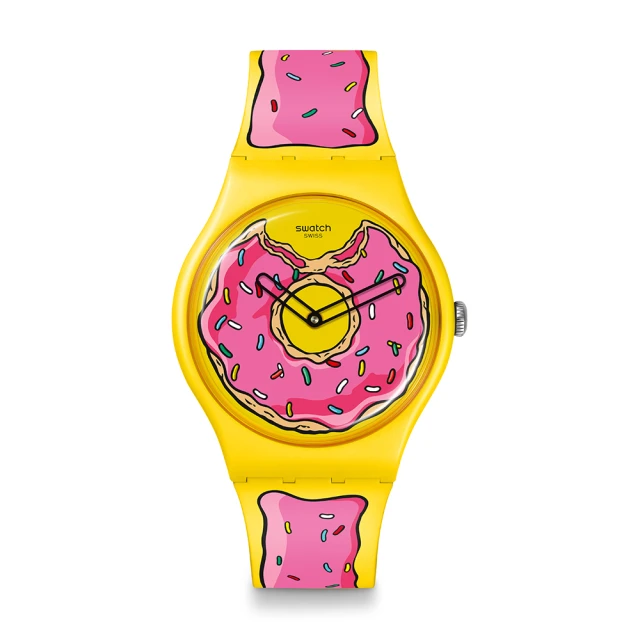 SWATCH 辛普森家族聯名錶系列手錶 辛普森家族來了! Simpsons Donut 甜甜圈 瑞士錶 錶(41mm)