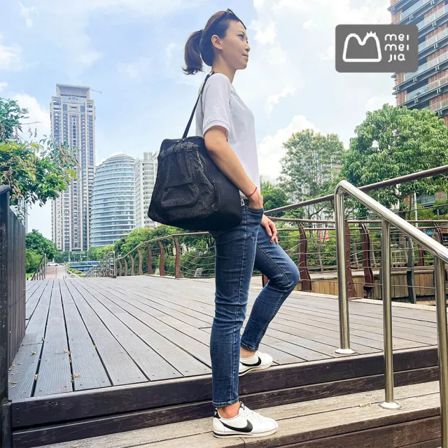 【Meimeijia 美美加】全新升級大開口背巾收納袋Jumbo(適用坐凳型背巾/可肩揹手提)