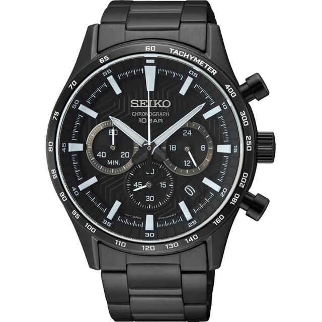 【SEIKO 精工】CS系列輪胎紋三眼計時手錶 母親節 禮物 送禮(SSB415P1/8T63-00Y0SD)