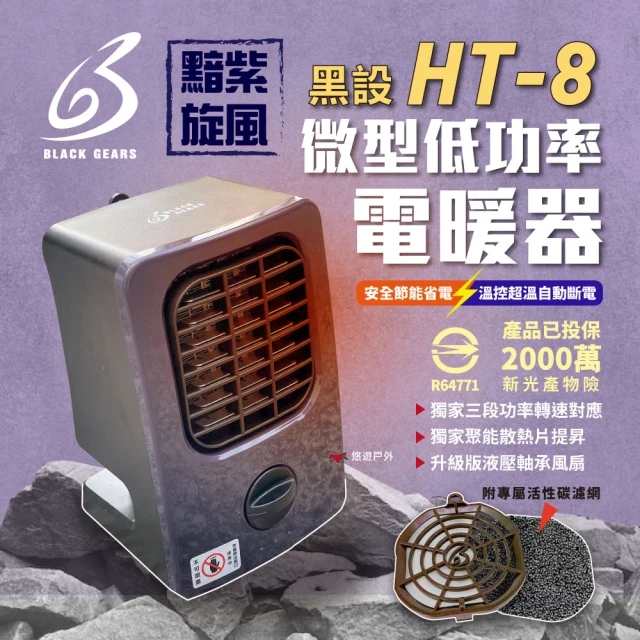 【黑設】HT-8 微型低功率電暖器(悠遊戶外)