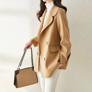 【LANNI 藍尼】★小香風寬鬆毛呢外套(風衣/女裝/百搭)