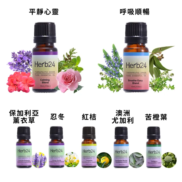 【草本24】Herb24 星燦骨瓷高頻負離子水氧機７件大超值組(保固６個月 香氛機 擴香 加濕器)