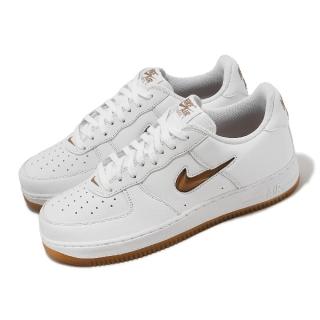 【NIKE 耐吉】休閒鞋 Air Force 1 Low Retro 男鞋 白 棕 皮革 小勾 AF1 經典(FN5924-103)