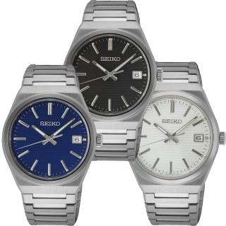 【SEIKO 精工】CS系列 簡約經典腕錶-黑／藍／白(SUR557P1／SUR555P1／SUR553P1)