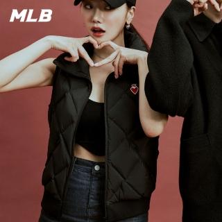 【MLB】女版羽絨背心 Heart系列 紐約洋基隊(3FDVH0136-50BKS)