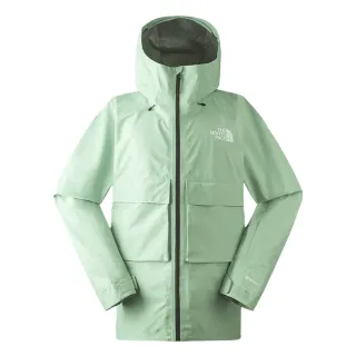 【The North Face 官方旗艦】北面男款綠色Gore-Tex防水透氣保暖連帽衝鋒衣｜82V9I0G(外套)