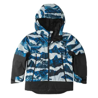 【The North Face 官方旗艦】北面兒童藍色防水透氣保暖舒適連帽鋪棉外套｜82XQO3Q