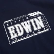 【EDWIN】男女裝 東京散策系列 未來視窗長袖T恤(丈青色)