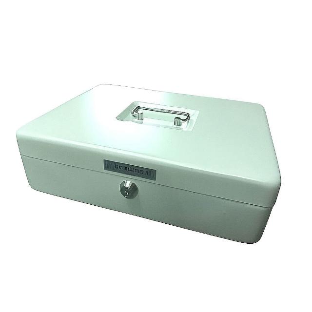 【愛國者】手提現金收納盒 萬用收納盒 9135N(淺灰色)