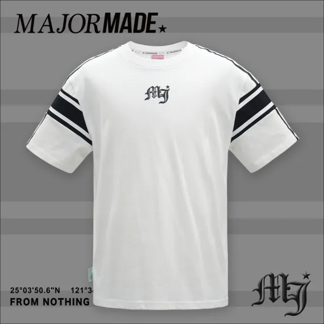 【MAJOR MADE】雙線條拼接立體字Tee(短T 短袖上衣 拼接)