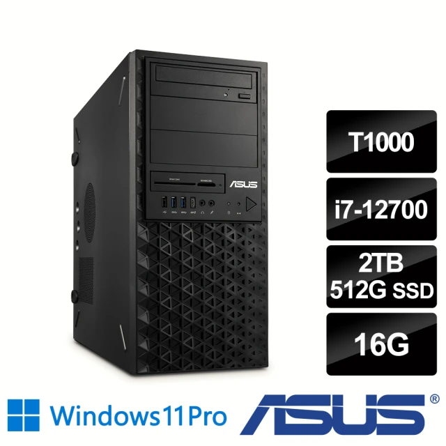 ASUS 華碩 i7 T1000十二核繪圖工作站(WS760T/i7-12700/16G/2TB HDD+512G SSD/T1000-4G/750W/W11P)