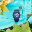 【CASIO 卡西歐】輕巧纖薄甜美花田系列腕錶 田園藍 37.9MM(BGD-565RP-2)