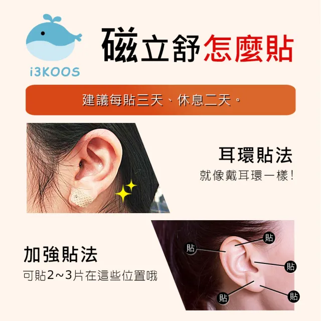 【i3KOOS】磁力貼550高斯 耳貼款10枚 包 共8包(磁力貼片 磁石 磁力片)