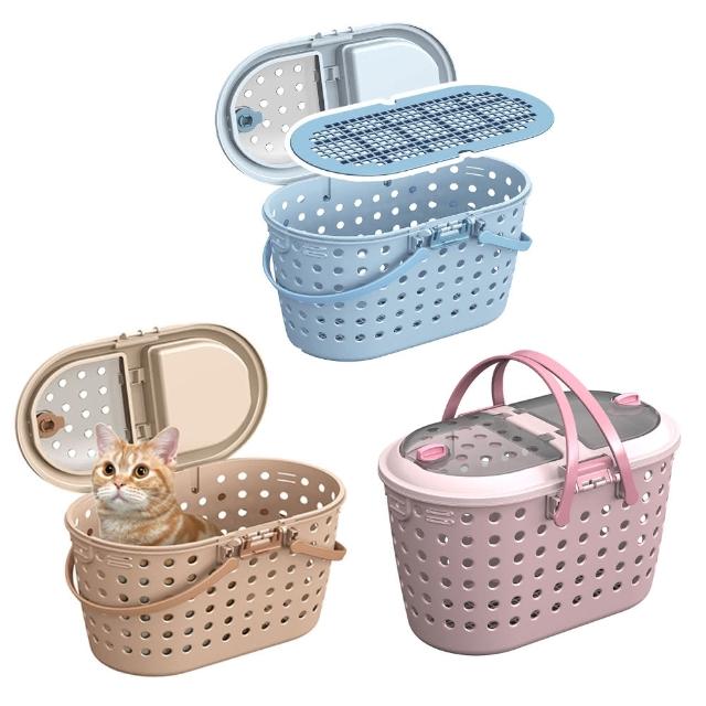 【Marukan】寵物外出提籠(CT326茶/CT327粉/CT328藍)