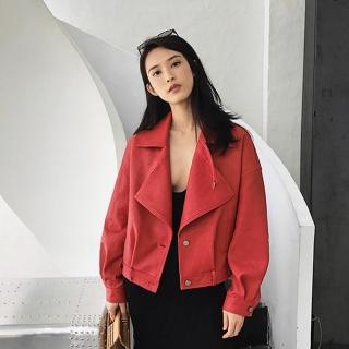 【巴黎精品】現貨+預購 皮衣外套真皮夾克(寬鬆鹿紋山羊皮女外套3色a1dp95)