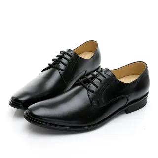 【GEORGE 喬治皮鞋】尊爵系列 漸層刷色素面核心氣墊鞋-黑色015014IN-10