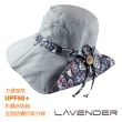 【Lavender】夏日遮陽雙面帽-名媛款-迷霧灰-可折疊收納另附防風繩(漁夫帽 遮陽帽 防曬帽 抗紫外線)