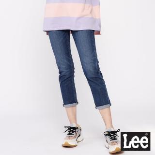 【Lee】出清品-女裝 牛仔褲 / 涼感 401 中腰合身小直筒 中藍洗水 / Cool Breeze 系列(LL20009572C)