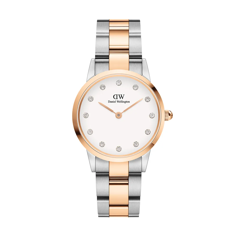 【Daniel Wellington】DW 手錶  Iconic Link Lumine 28mm/32mm水鑽精鋼錶(DW00100359)