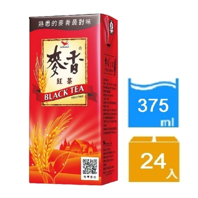 【統一】麥香紅茶375mlx24入/箱