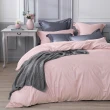 【Simple Living】天絲入棉素色四件式被套床包組 玫瑰粉(雙人 福爾摩沙)