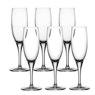 【土耳其NUDE】玻璃水晶波爾多笛型香檳杯200cc(六入組)