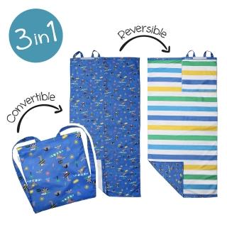 【Flapjack】兒童3in1雙面浴巾包 親子良品(多款任選)
