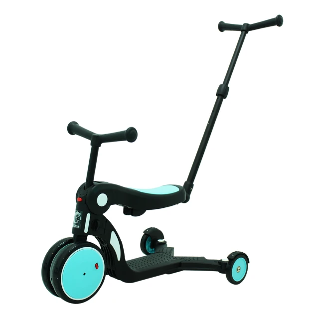 【BabyBabe】三合一平衡三輪車/滑步車/滑板車(附推把  3色紅/藍/黃可選)